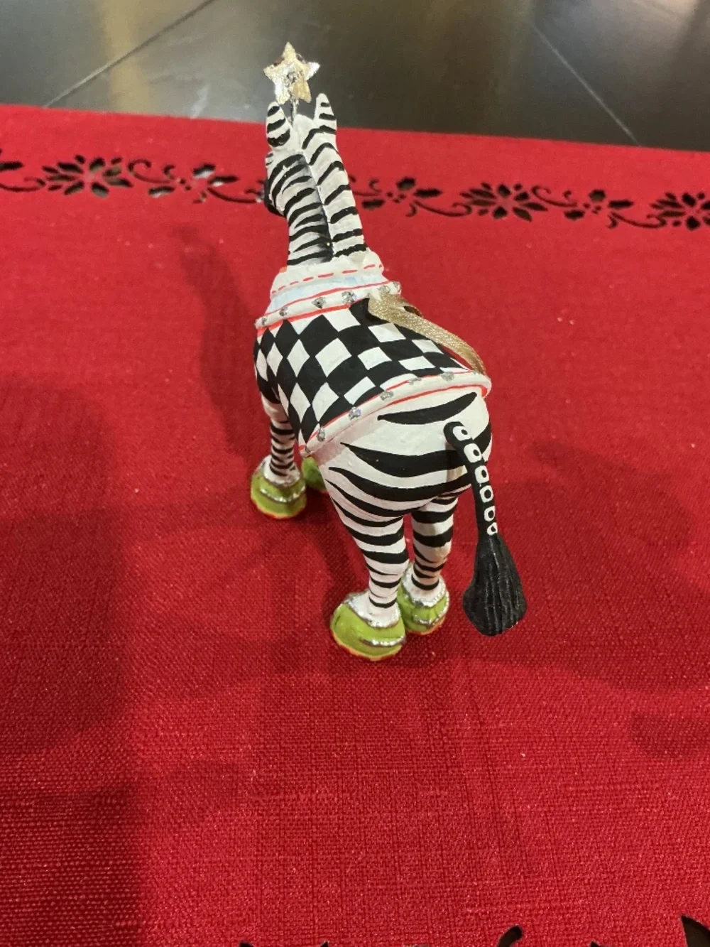 MacKenzie Childs Zeke Zebra Christmas Ornament NWT - Picture 4 of 9
